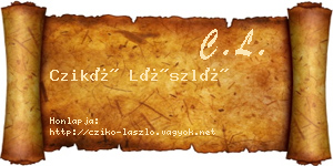 Czikó László névjegykártya
