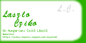 laszlo cziko business card