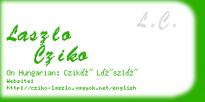 laszlo cziko business card